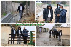بازدیدمیدانی شهردار برازجان از محلات مختلف برای امادگی با بارندگی پیش رو در برازجان