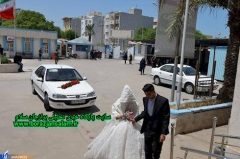 حضور دانشجوی بوشهری با لباس عروسی در جلسه امتحان