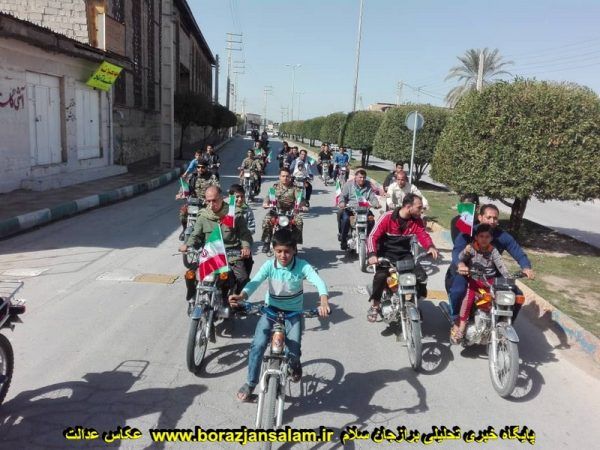 تصاویر موتور سواری بسیجیان سعداباد به مناسبت ۱۲ بهمن