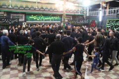 مراسم سینه زنی میثاق عاشورائیان مسجد قلعه برازجان برگزار شد