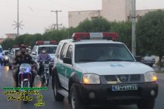 رزمایش وحدت یادمان شهدای مدافع سلامت استان بوشهر به صورت رژه خودرویی در سطح شهر برازجان به روایت تصویر