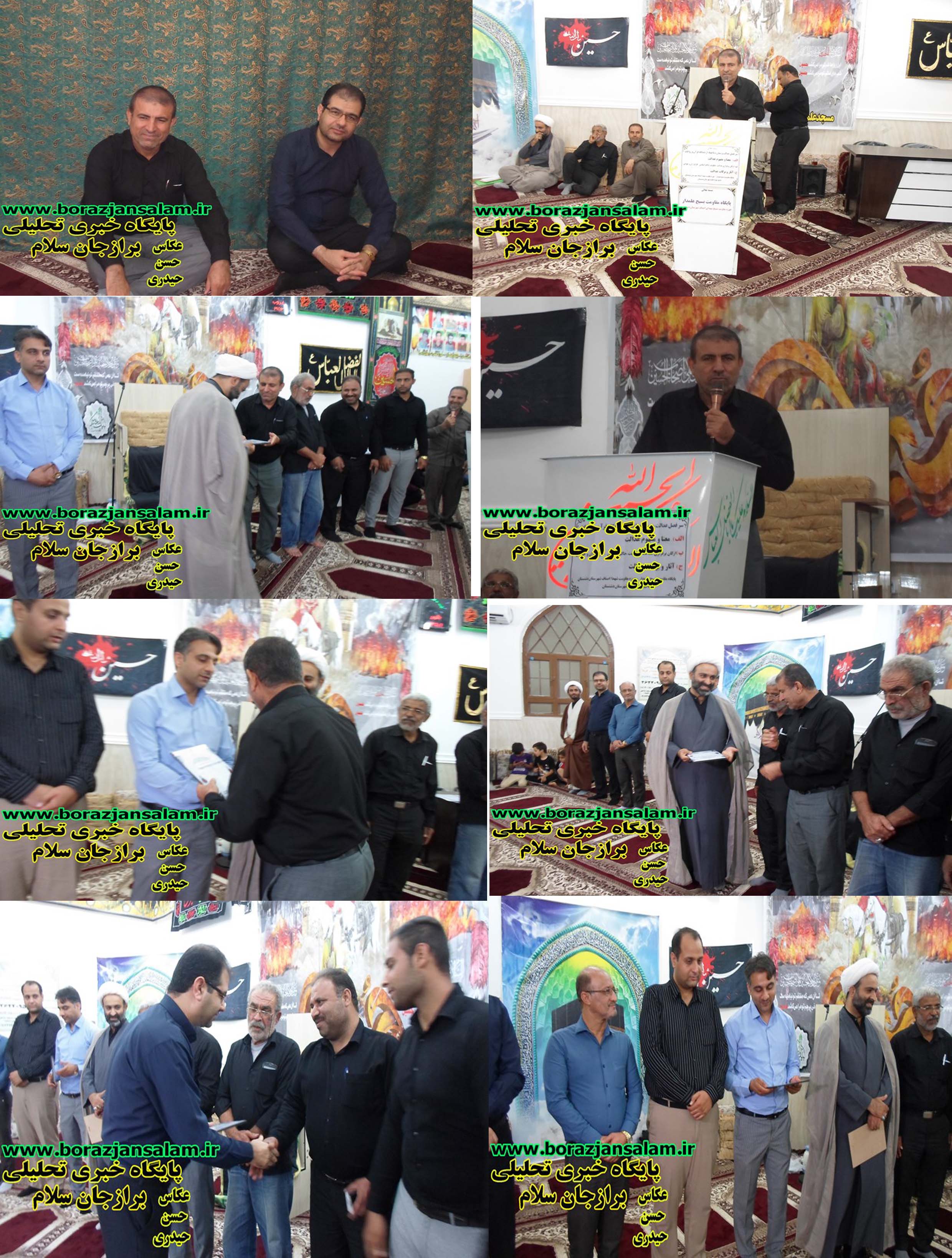 سخنرانی محراب بنافی ریس شورای اسلامی شهر برازجان در مسجد علمدار و تقدیر از مسولین در این مسجد