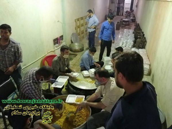 گزارش تصویری مراسم‌ احیای ‌شب‌های ‌قدر و توزیع غذای گرم در شب های قدر به مقدار ۷۵۰۰ غذا در مسجد امام حسین برازجان