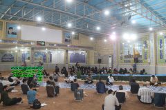ترتیل خوانی قرآن‌ کریم در شب بیست و هفتم ماه مبارک رمضان در مسجد طریق برازجان با حضور استاتید برجسته کشوری + تصاویر
