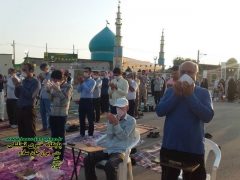 تصاویر برپایی نماز عید سعید فطر برازجان در چهار مسجد